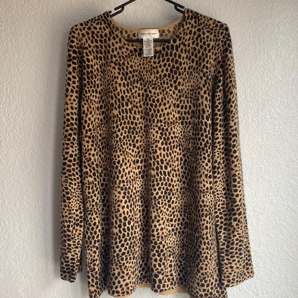 Rena Rowan Lambswool Angora Nylon Blend Sweater Size 2X